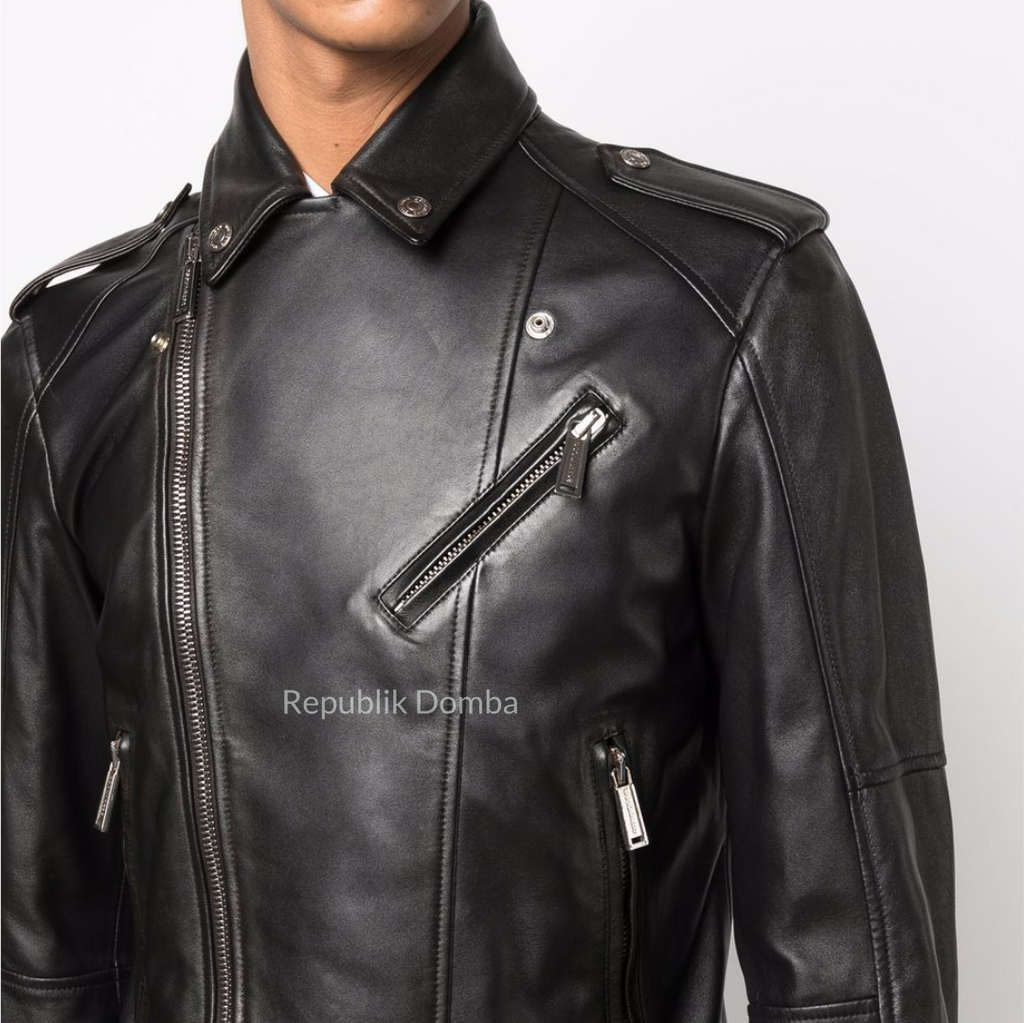 Jaket Kulit Pria Serong - PS 413