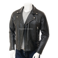 Jaket Kulit Pria Serong - PS 424 - Tampak Depan