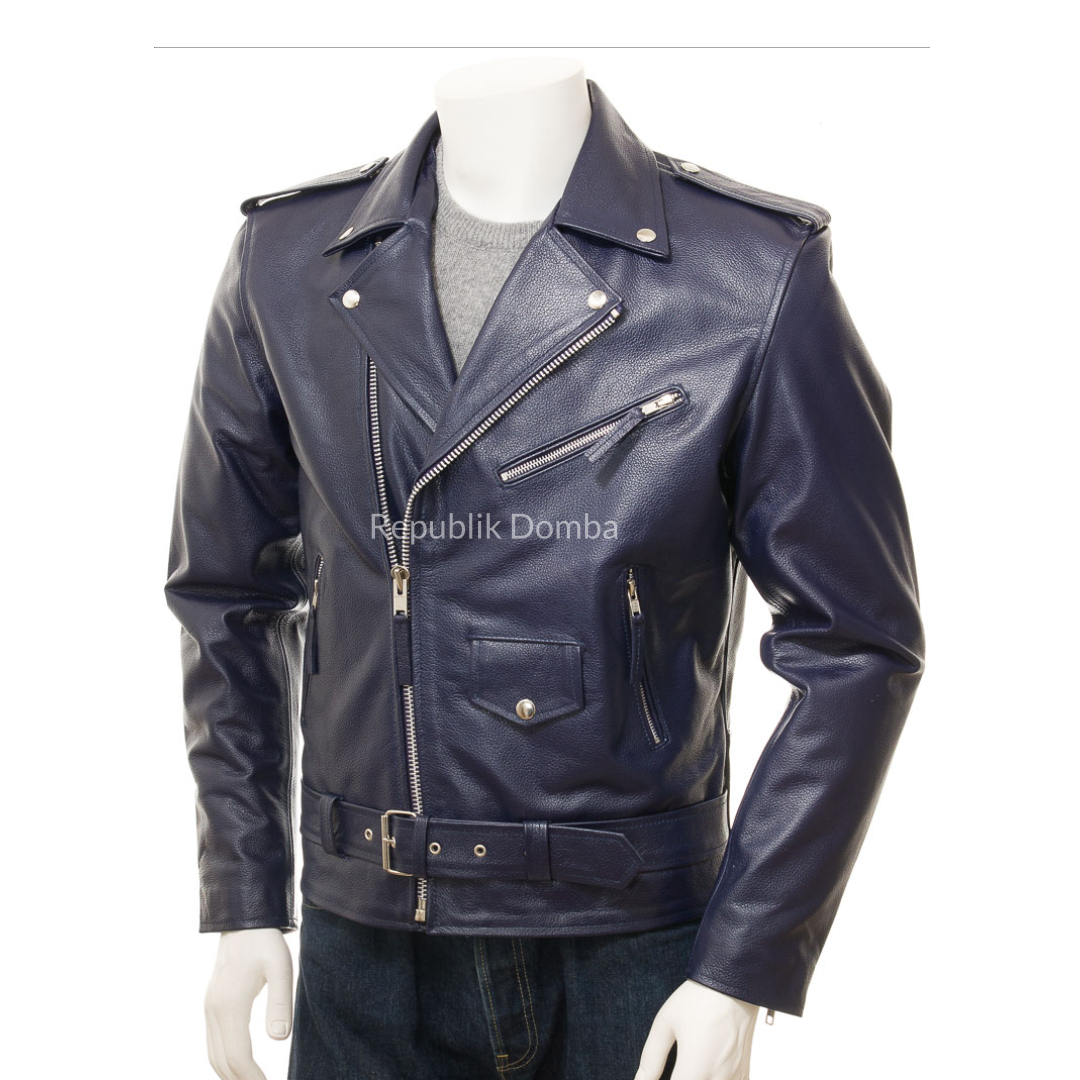 Jaket Kulit Pria Serong - PS 427
