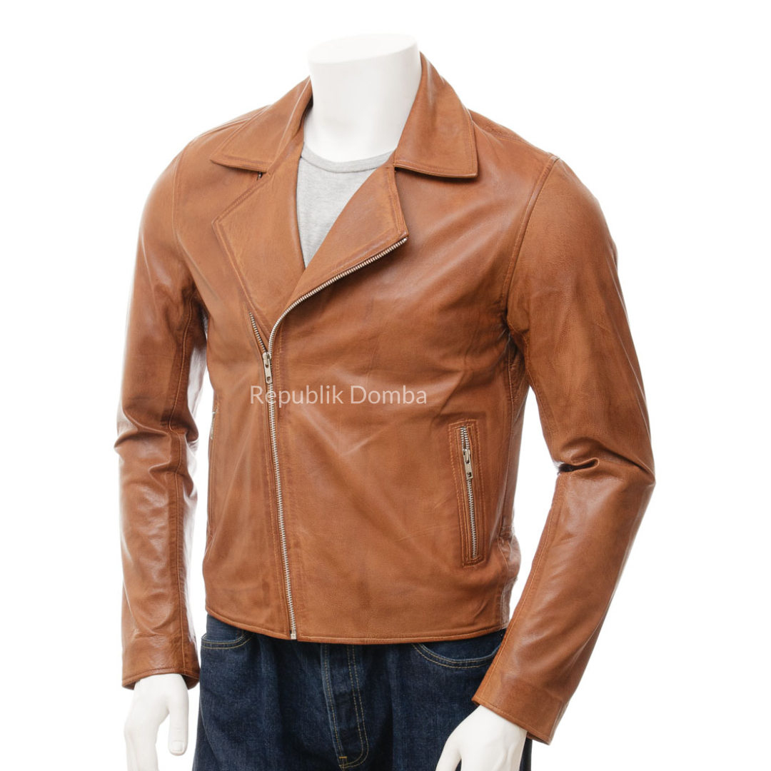 Jaket Kulit Pria Serong - PS 429