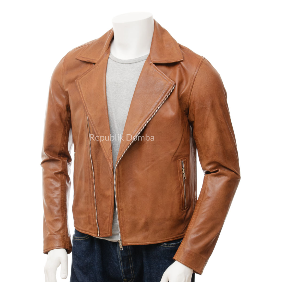 Jaket Kulit Pria Serong - PS 429
