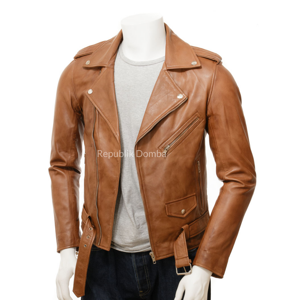 Jaket Kulit Pria Serong - PS 430