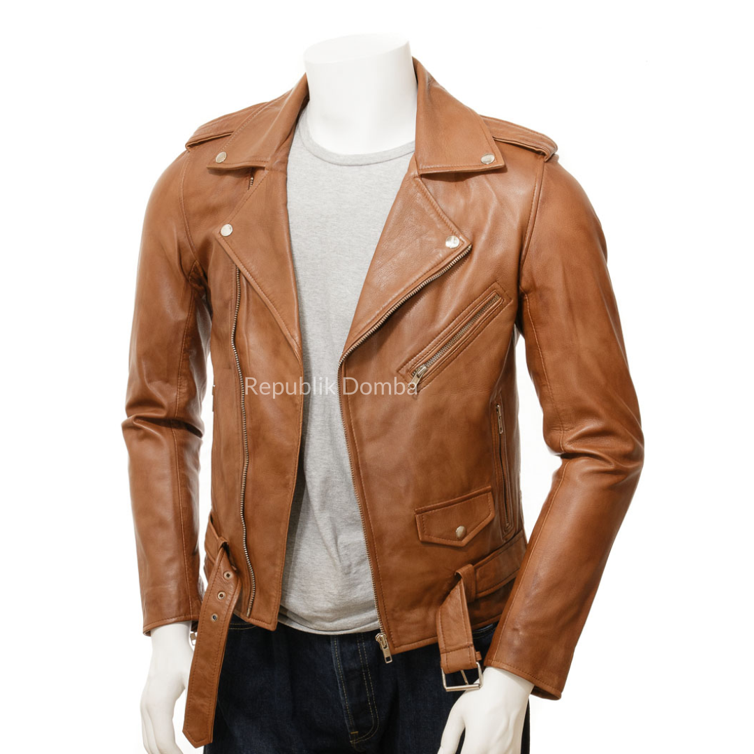 Jaket Kulit Pria Serong - PS 430