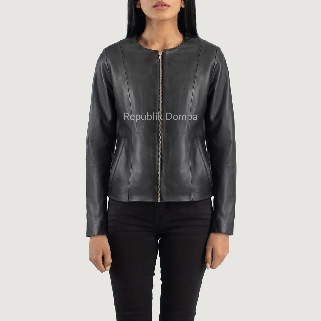 Jaket Kulit Wanita Casual - WC 401 - Tampak Depan
