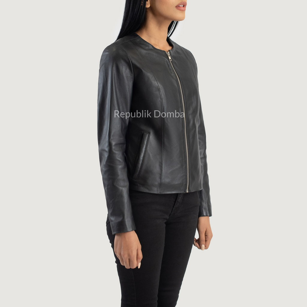 Jaket Kulit Wanita Casual - WC 401 - Tampak Samping