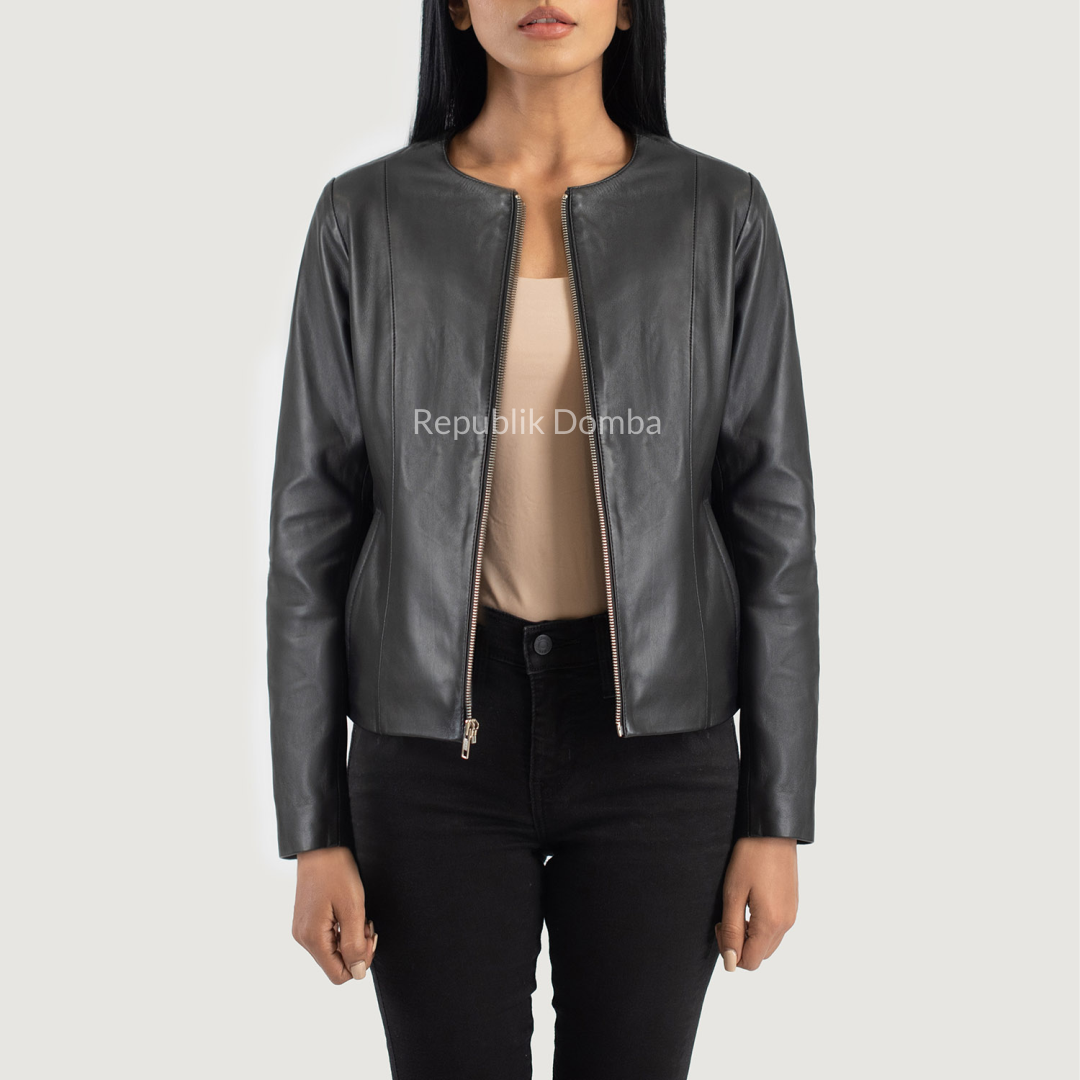 Jaket Kulit Wanita Casual - WC 401 - Tampak Belakang