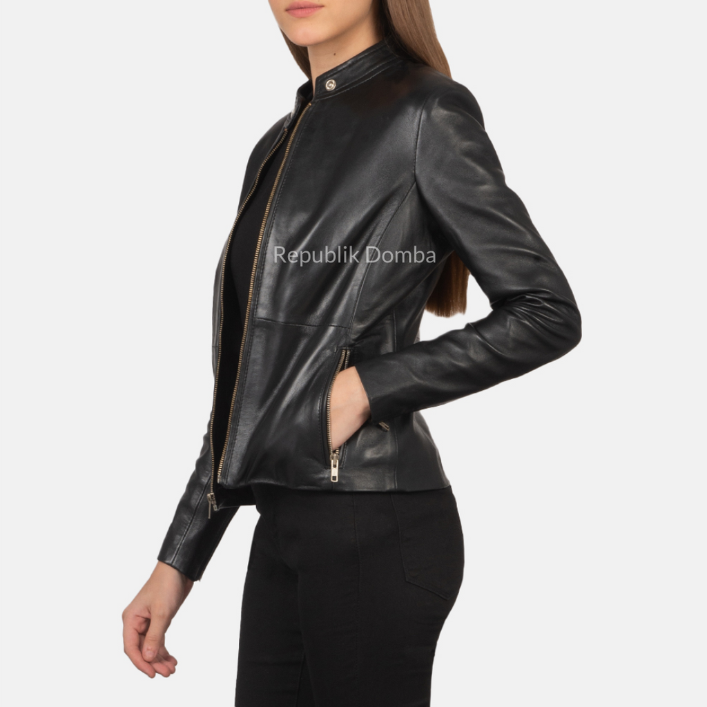 Jaket Kulit Wanita Casual - WC 403 - Tampak Belakang