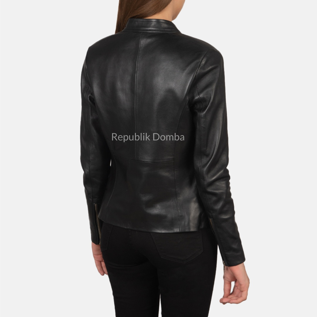 Jaket Kulit Wanita Casual - WC 403 - Detail Hardware dan Jahitan