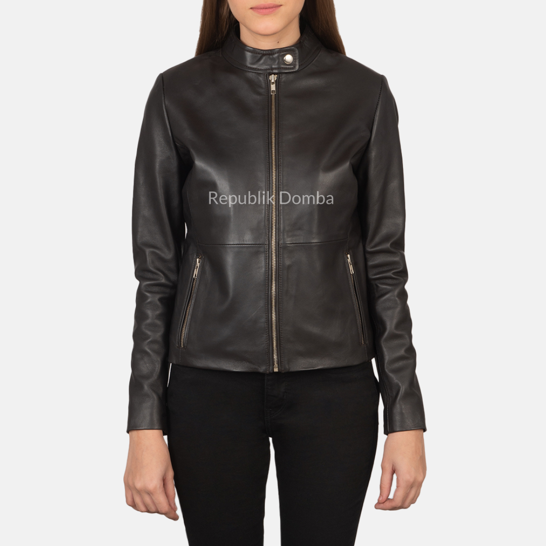 Jaket Kulit Wanita Casual - WC 404 - Tampak Depan