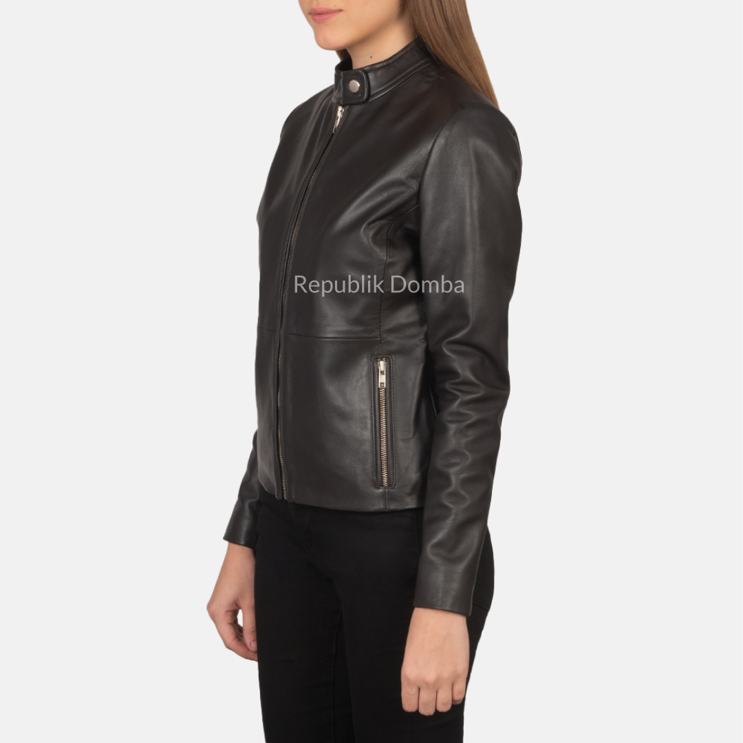 Jaket Kulit Wanita Casual - WC 404 - Tampak Samping