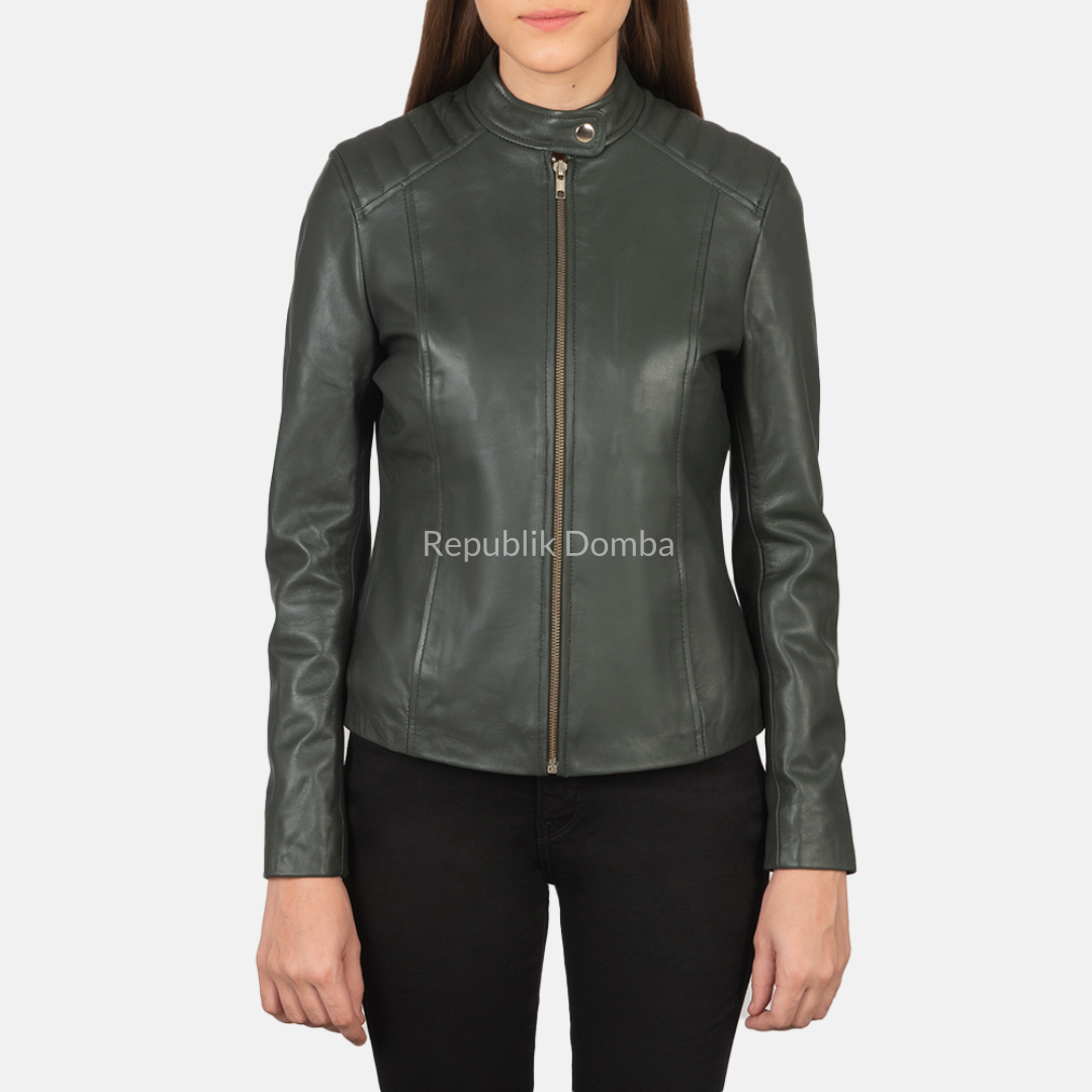 Jaket Kulit Wanita Casual - WC 406 - Tampak Depan