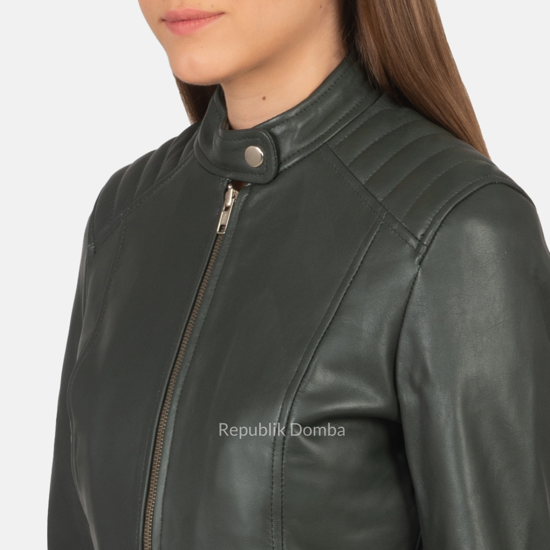 Jaket Kulit Wanita Casual - WC 406 - Tampak Belakang