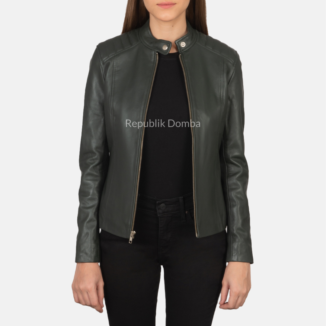 Jaket Kulit Wanita Casual - WC 406 - Detail Bahan Kulit Domba