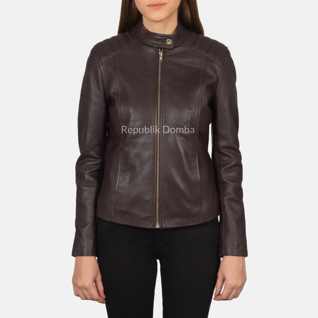 Jaket Kulit Wanita Casual - WC 407 - Tampak Depan