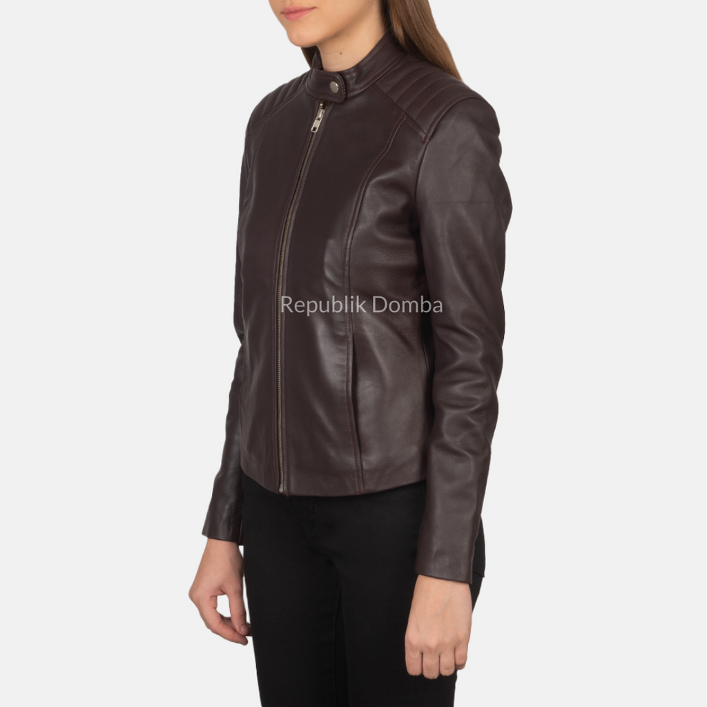 Jaket Kulit Wanita Casual - WC 407 - Tampak Samping