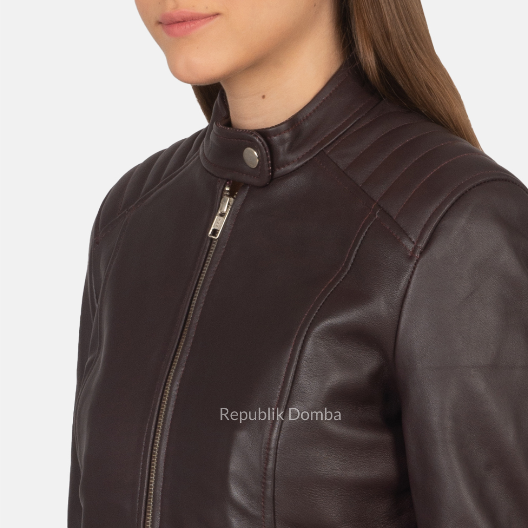 Jaket Kulit Wanita Casual - WC 407 - Tampak Belakang