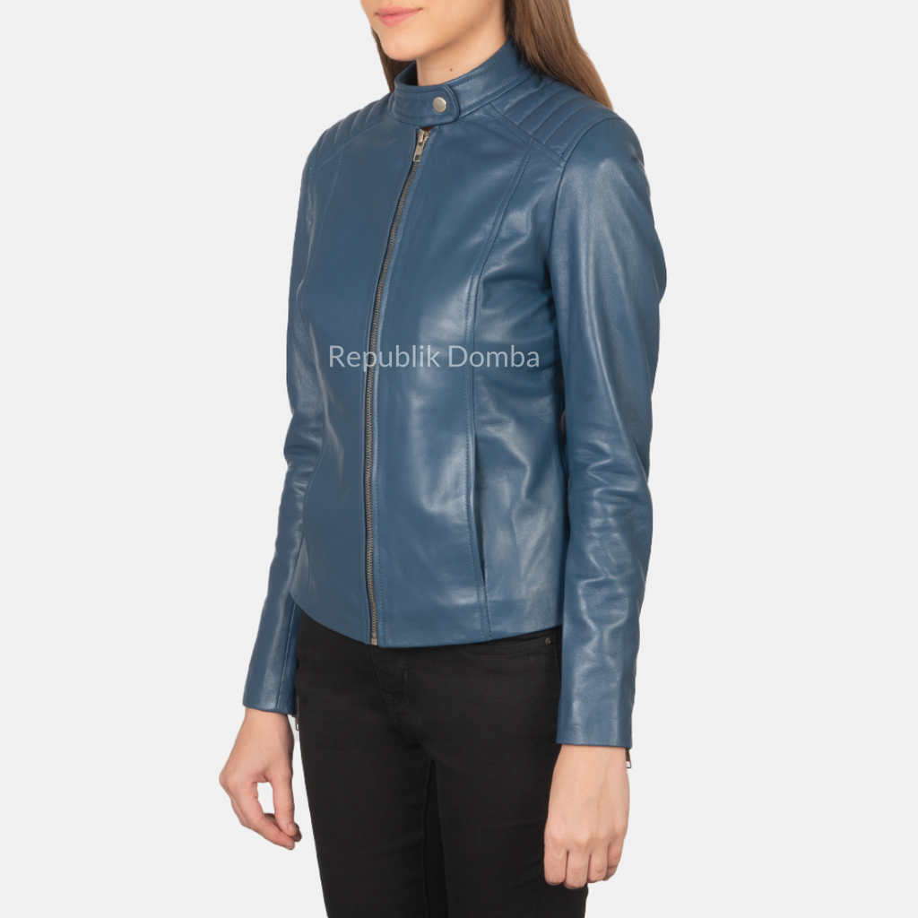 Jaket Kulit Wanita Casual - WC 408 - Tampak Belakang