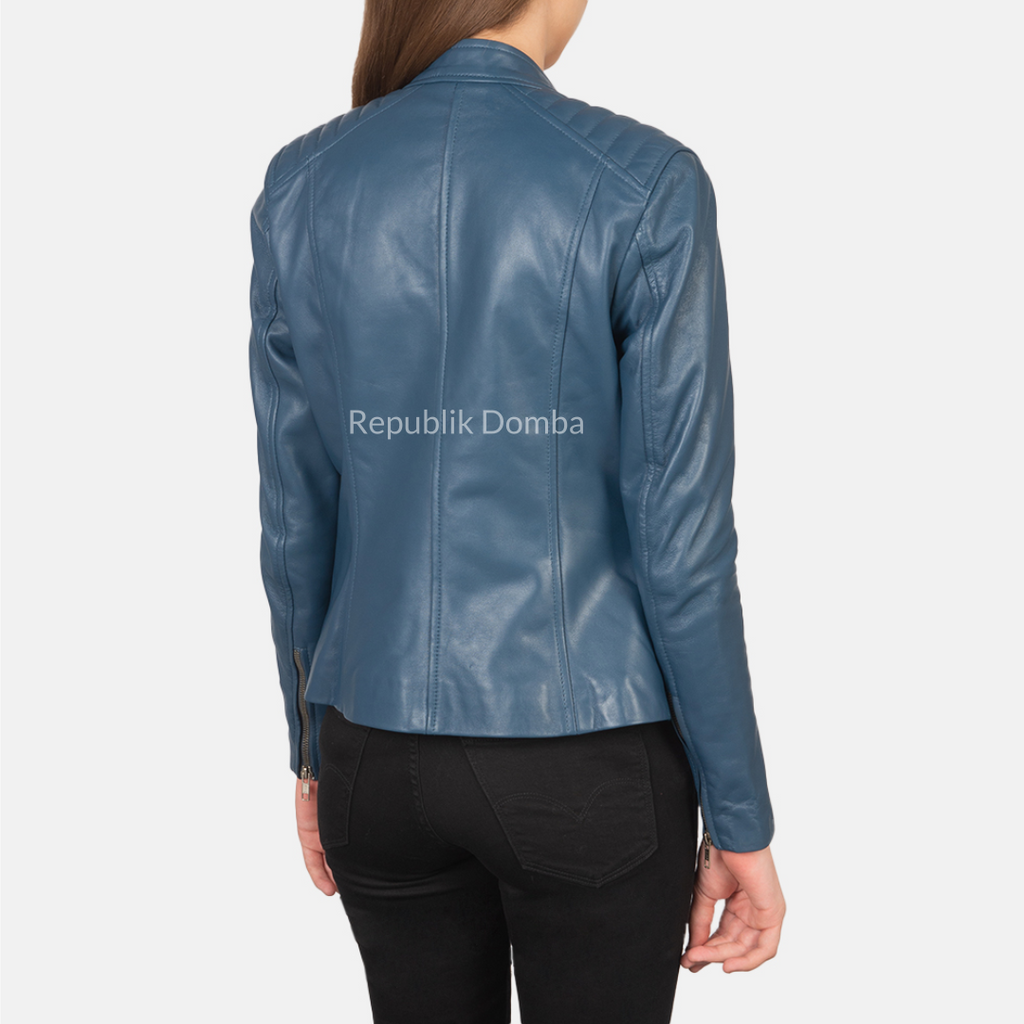Jaket Kulit Wanita Casual - WC 408 - Detail Hardware dan Jahitan