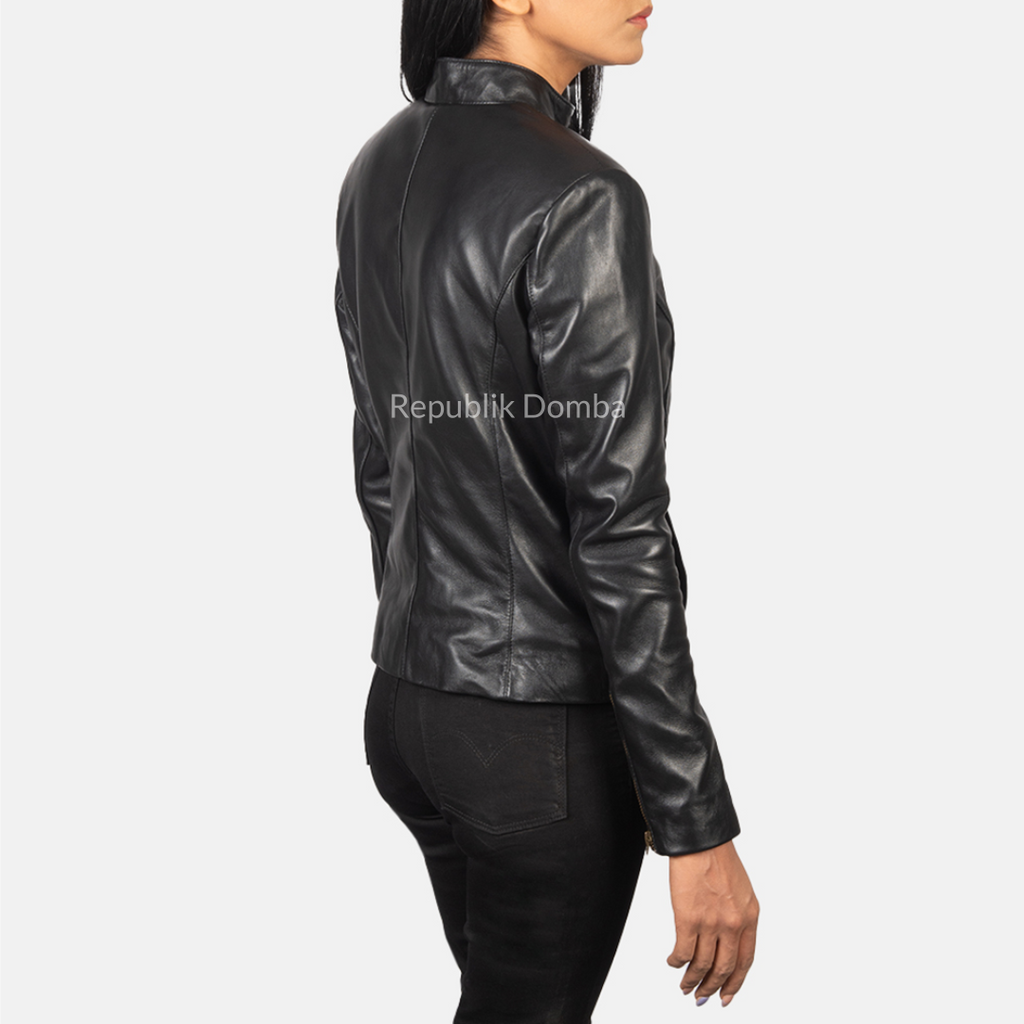 Jaket Kulit Wanita Casual - WC 409 - Detail Hardware dan Jahitan