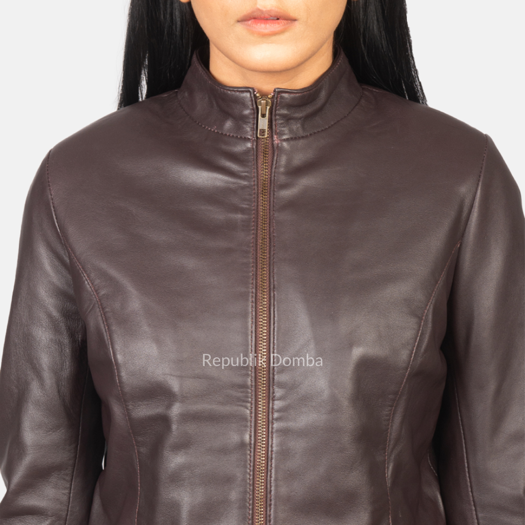 Jaket Kulit Wanita Casual - WC 410 - Tampak Samping