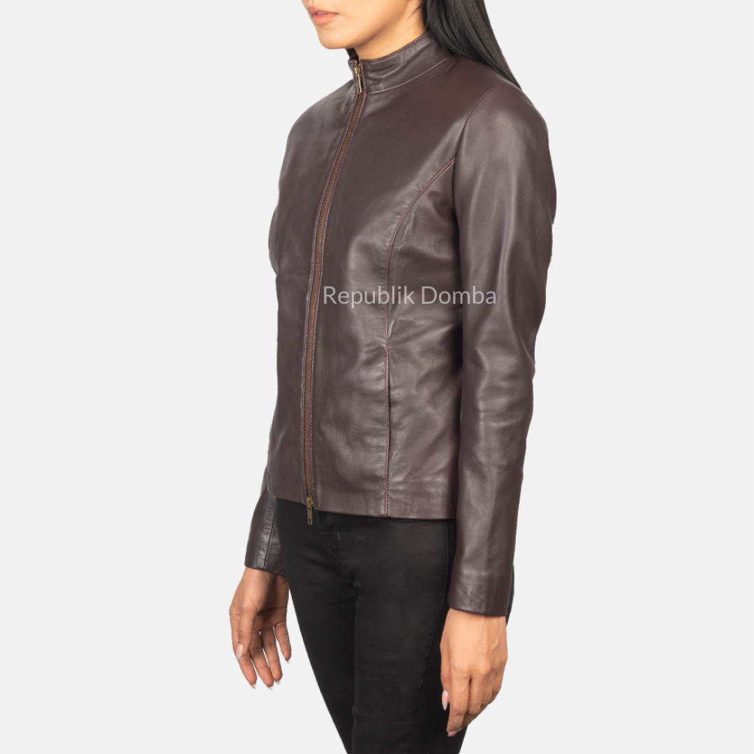 Jaket Kulit Wanita Casual - WC 410 - Tampak Belakang