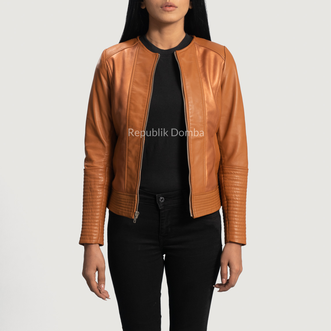 Jaket Kulit Wanita Casual - WC 411 - Tampak Samping