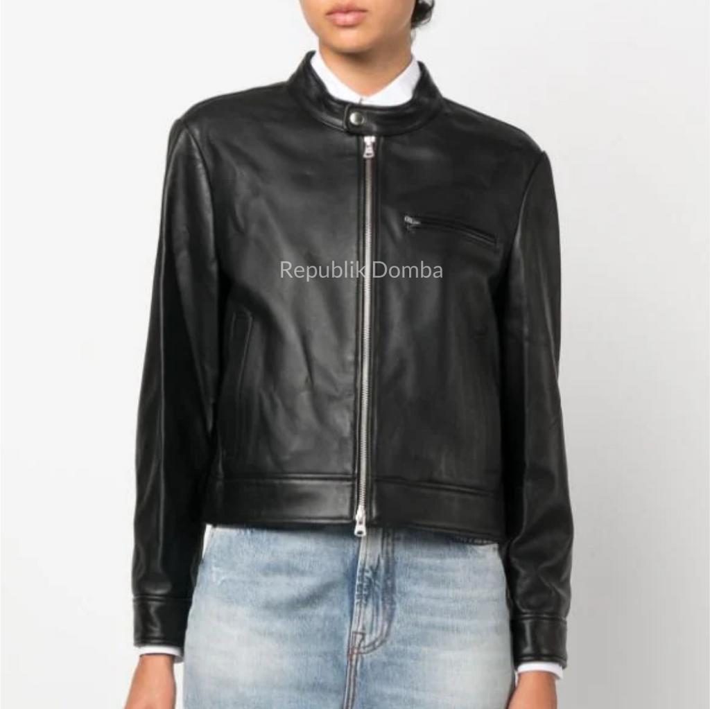 Jaket Kulit Wanita Casual - WC 417 - Tampak Samping