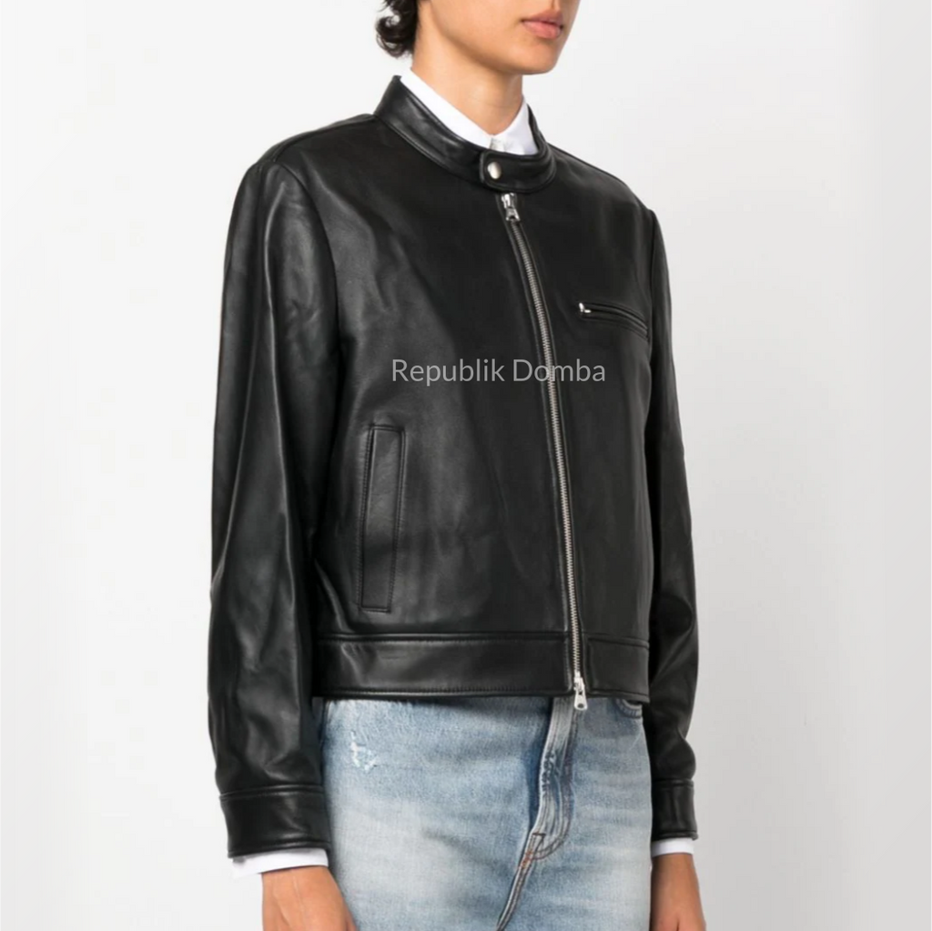 Jaket Kulit Wanita Casual - WC 417 - Tampak Belakang