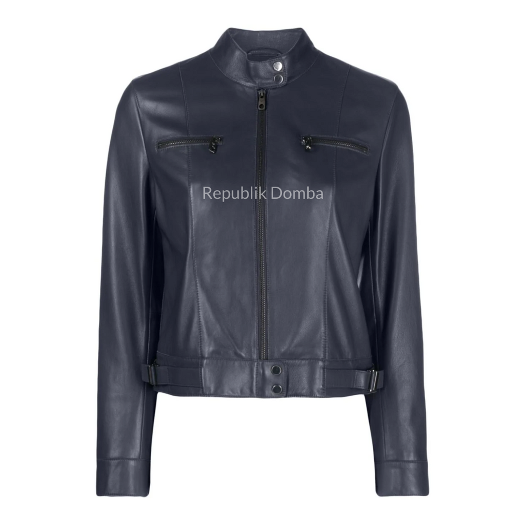 Jaket Kulit Wanita Casual - WC 419 - Tampak Depan