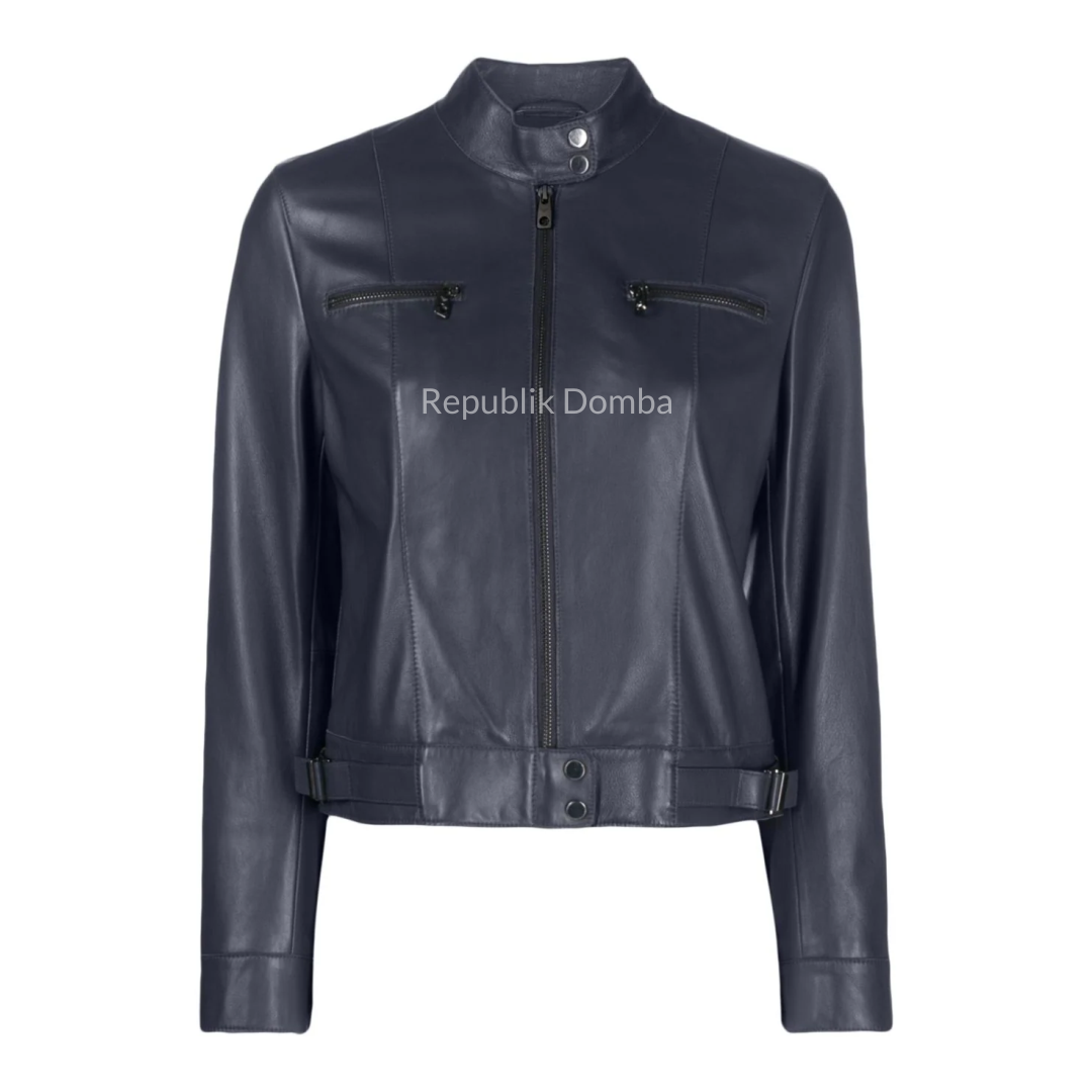 Jaket Kulit Wanita Casual - WC 419 - Tampak Depan