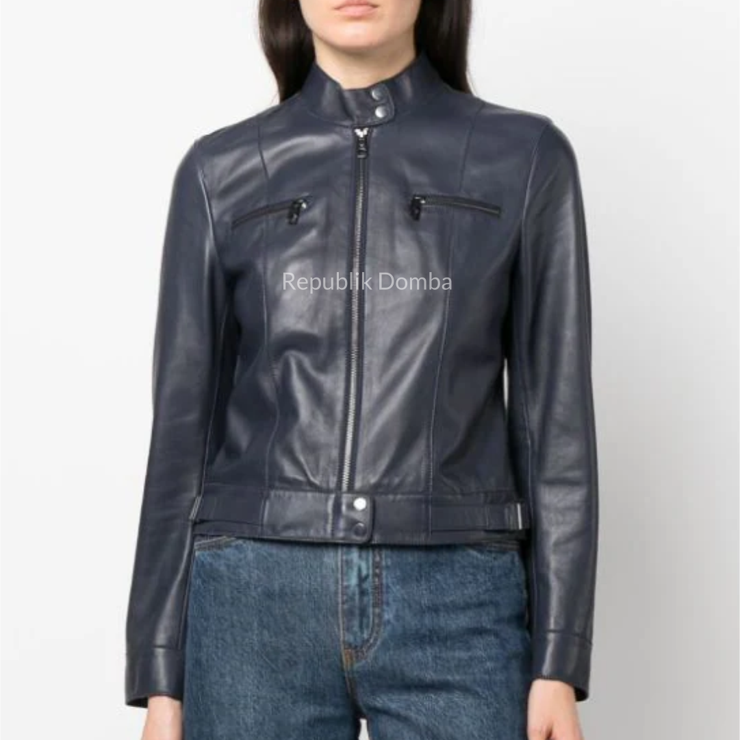 Jaket Kulit Wanita Casual - WC 419 - Tampak Samping
