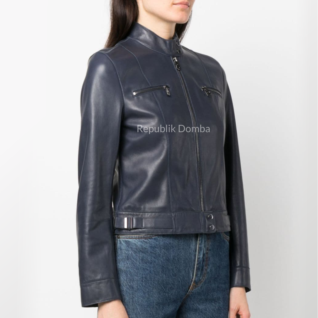 Jaket Kulit Wanita Casual - WC 419 - Tampak Belakang