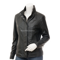 Jaket Kulit Wanita Casual - WC 422 - Tampak Depan