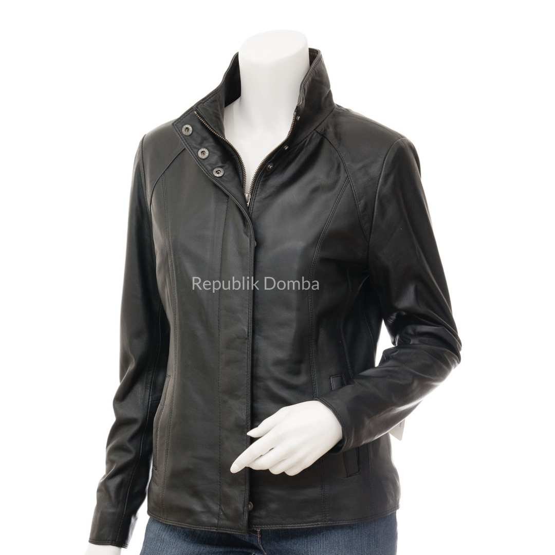 Jaket Kulit Wanita Casual - WC 422 - Tampak Depan