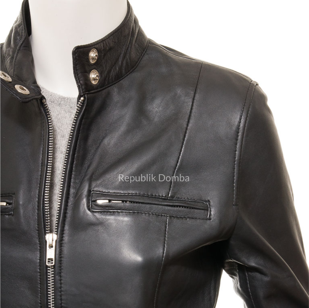 Jaket Kulit Wanita Casual - WC 423 - Tampak Samping