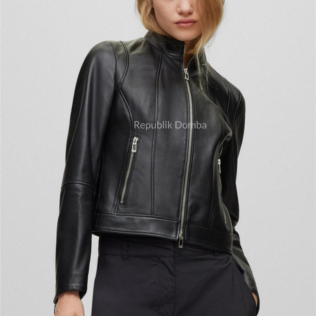 Jaket Kulit Wanita Casual - WC 426 - Tampak Samping