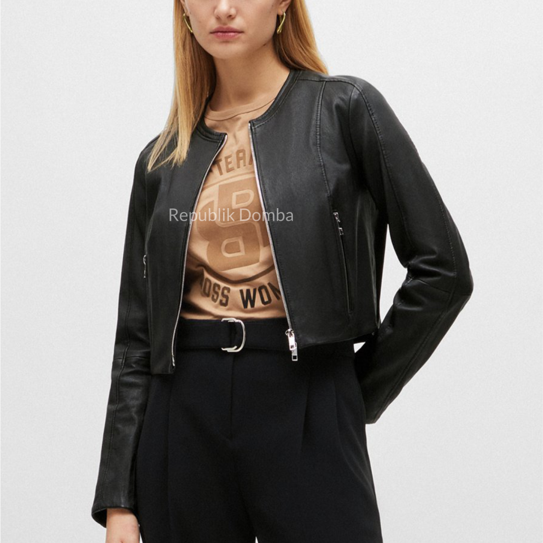 Jaket Kulit Wanita Casual - WC 427 - Detail Hardware dan Jahitan