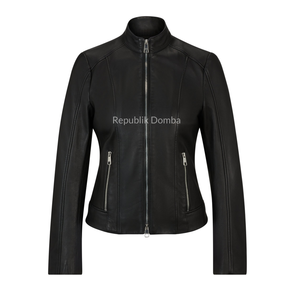 Jaket Kulit Wanita Casual - WC 429 - Tampak Depan