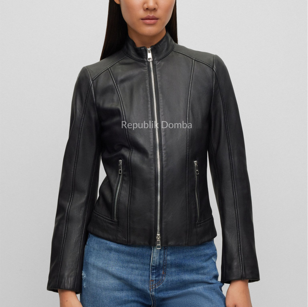Jaket Kulit Wanita Casual - WC 429 - Tampak Samping