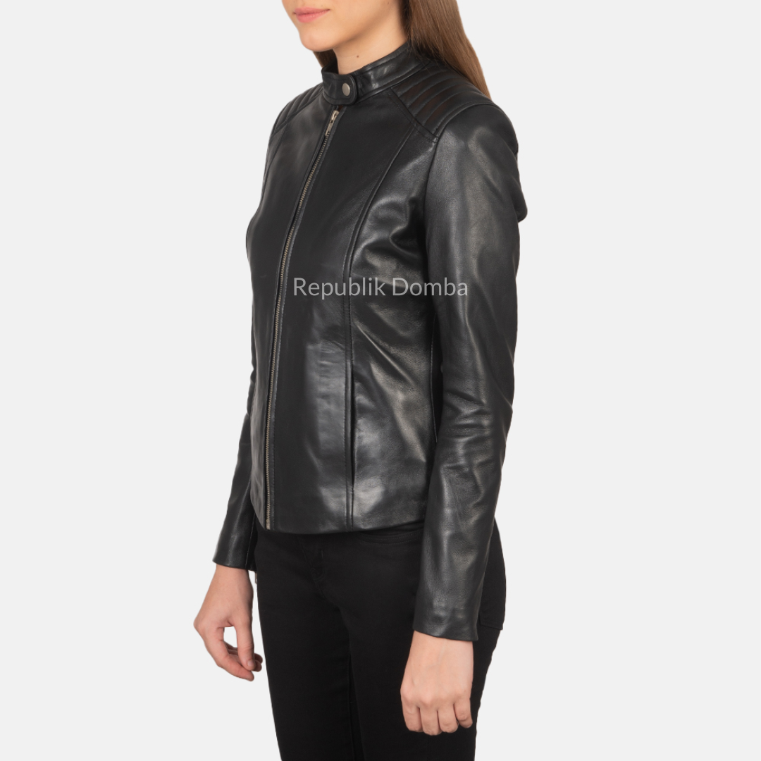 Jaket Kulit Wanita Casual - WC 405 - Tampak Belakang