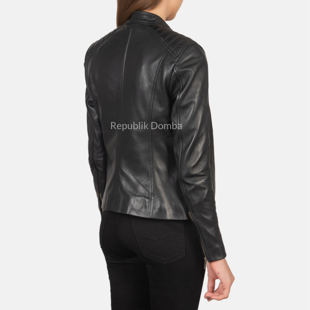 Jaket Kulit Wanita Casual - WC 405 - Detail Hardware dan Jahitan