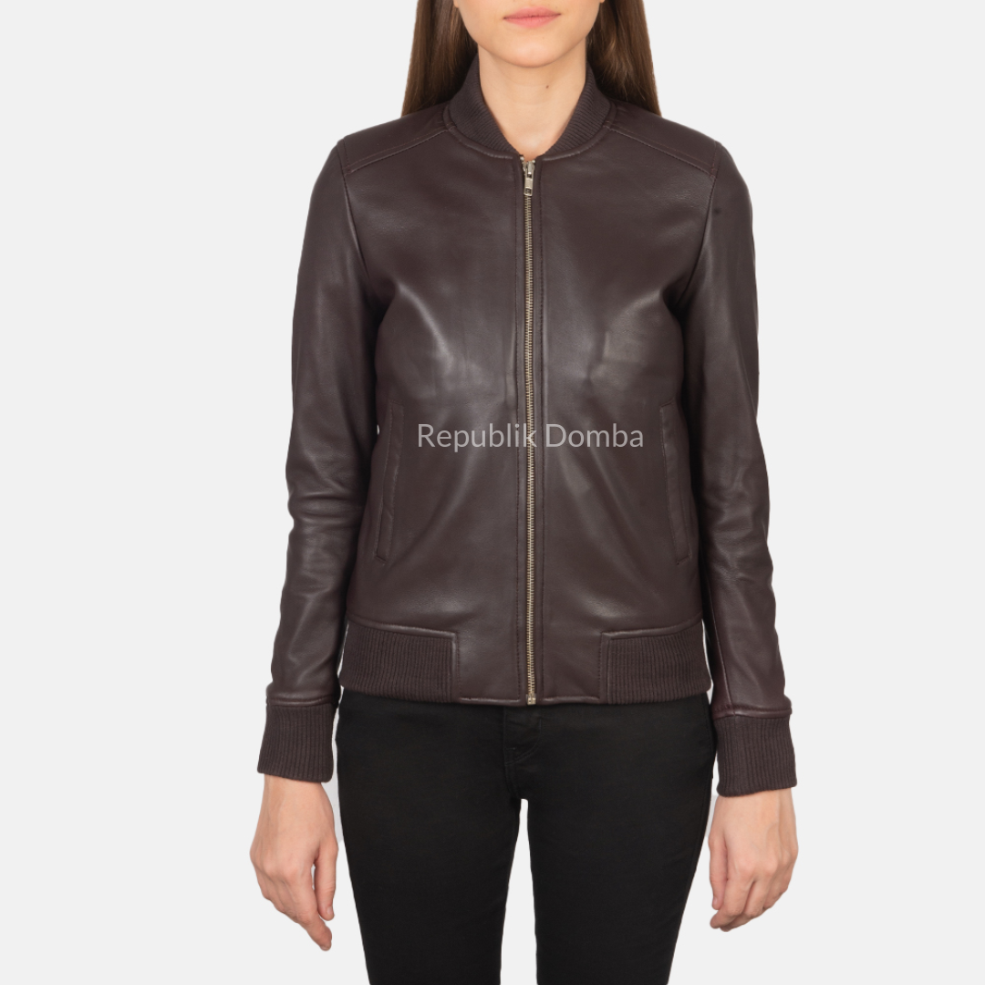 Jaket Kulit Wanita Bomber - WCB 402