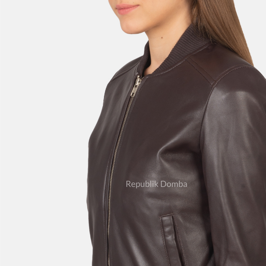 Jaket Kulit Wanita Bomber - WCB 402