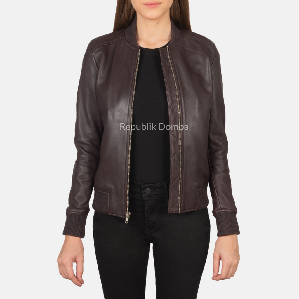 Jaket Kulit Wanita Bomber - WCB 402