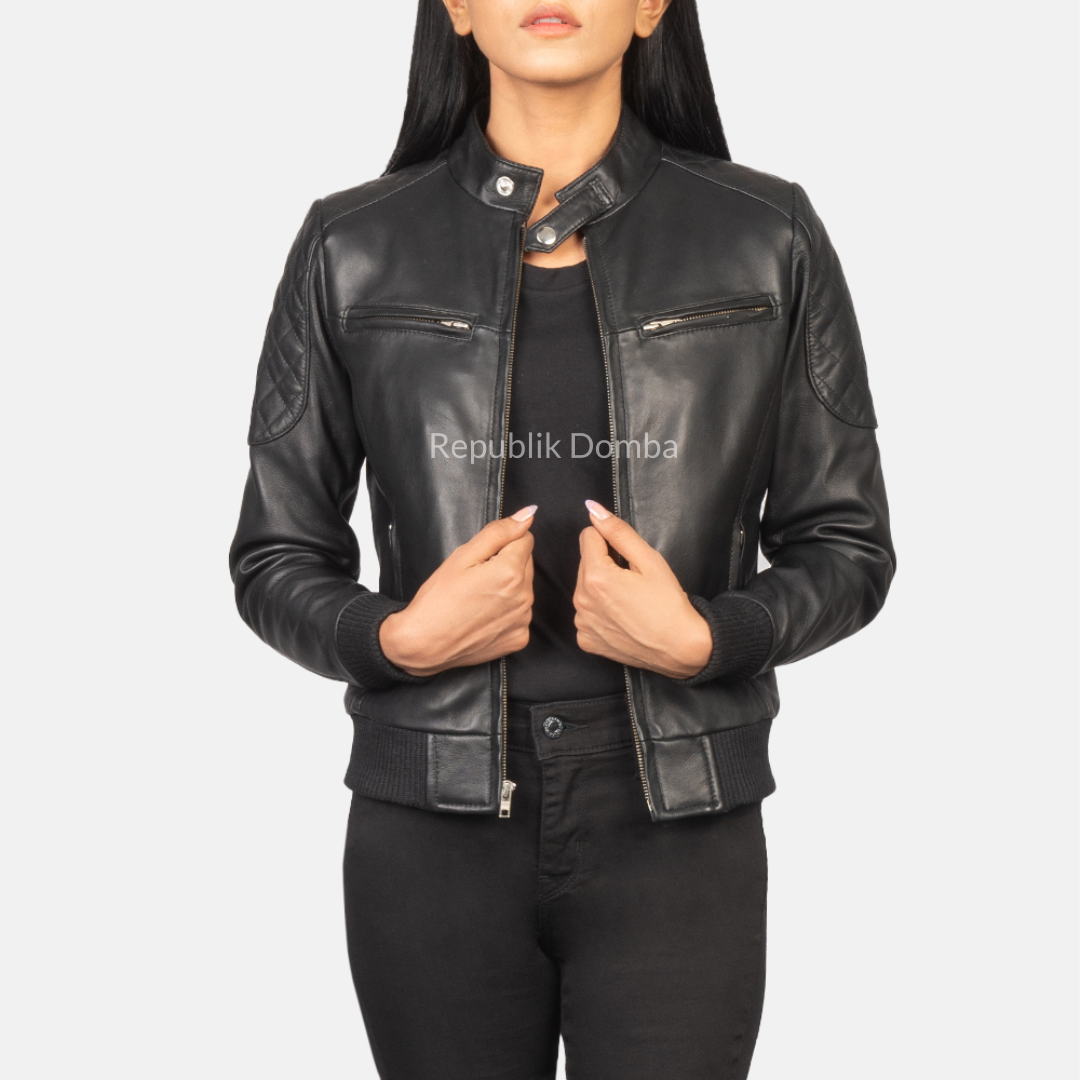 Jaket Kulit Wanita Bomber - WCB 404