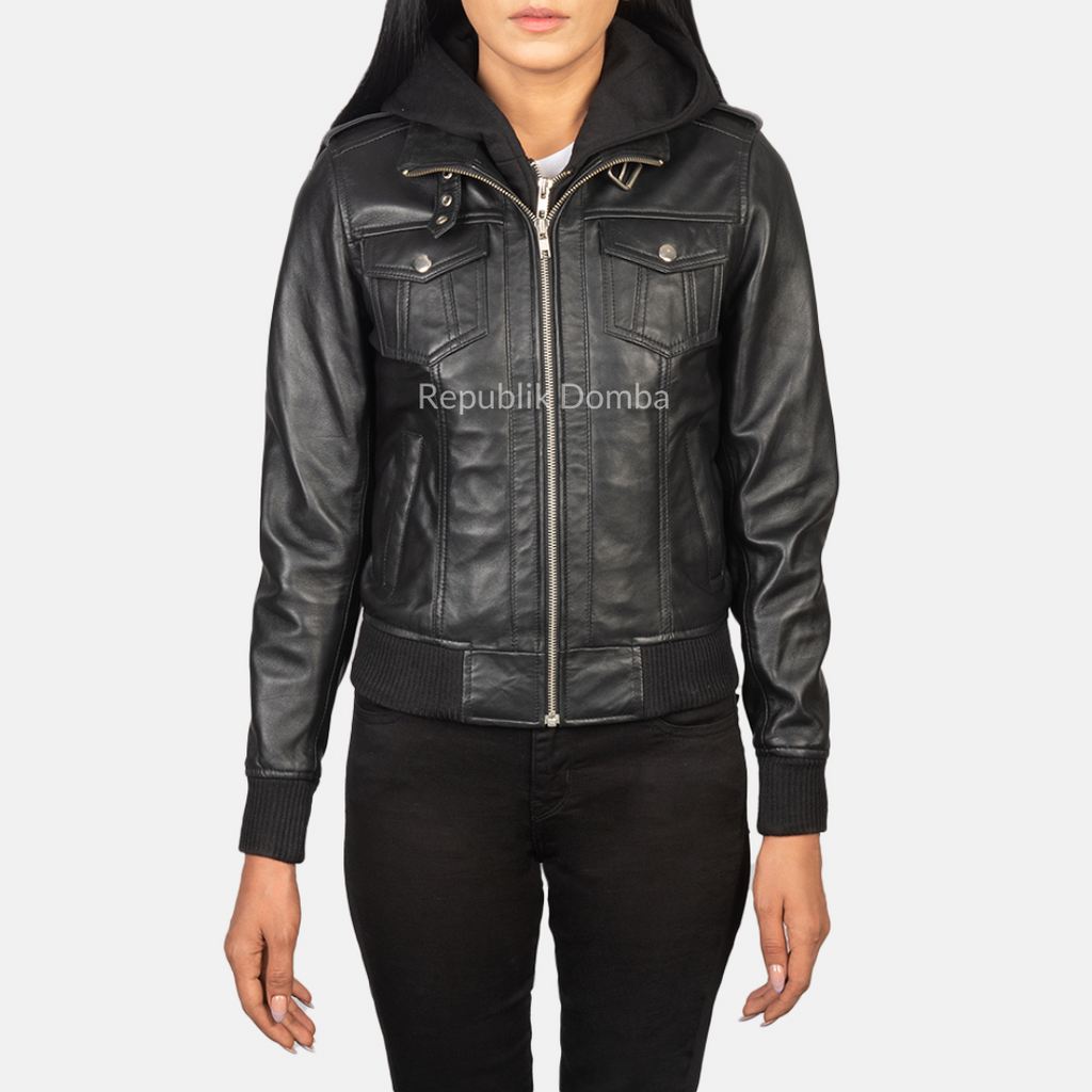 Jaket Kulit Wanita Bomber - WCB 405