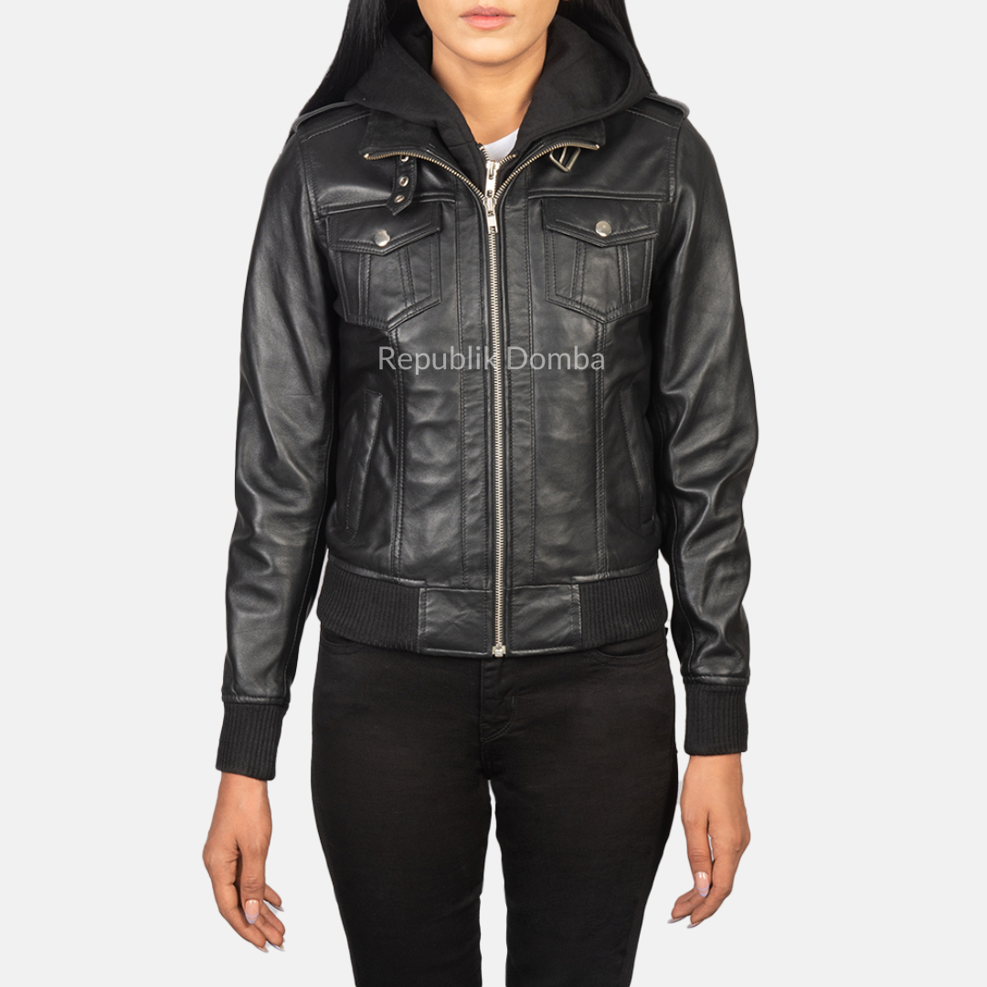 Jaket Kulit Wanita Bomber - WCB 405