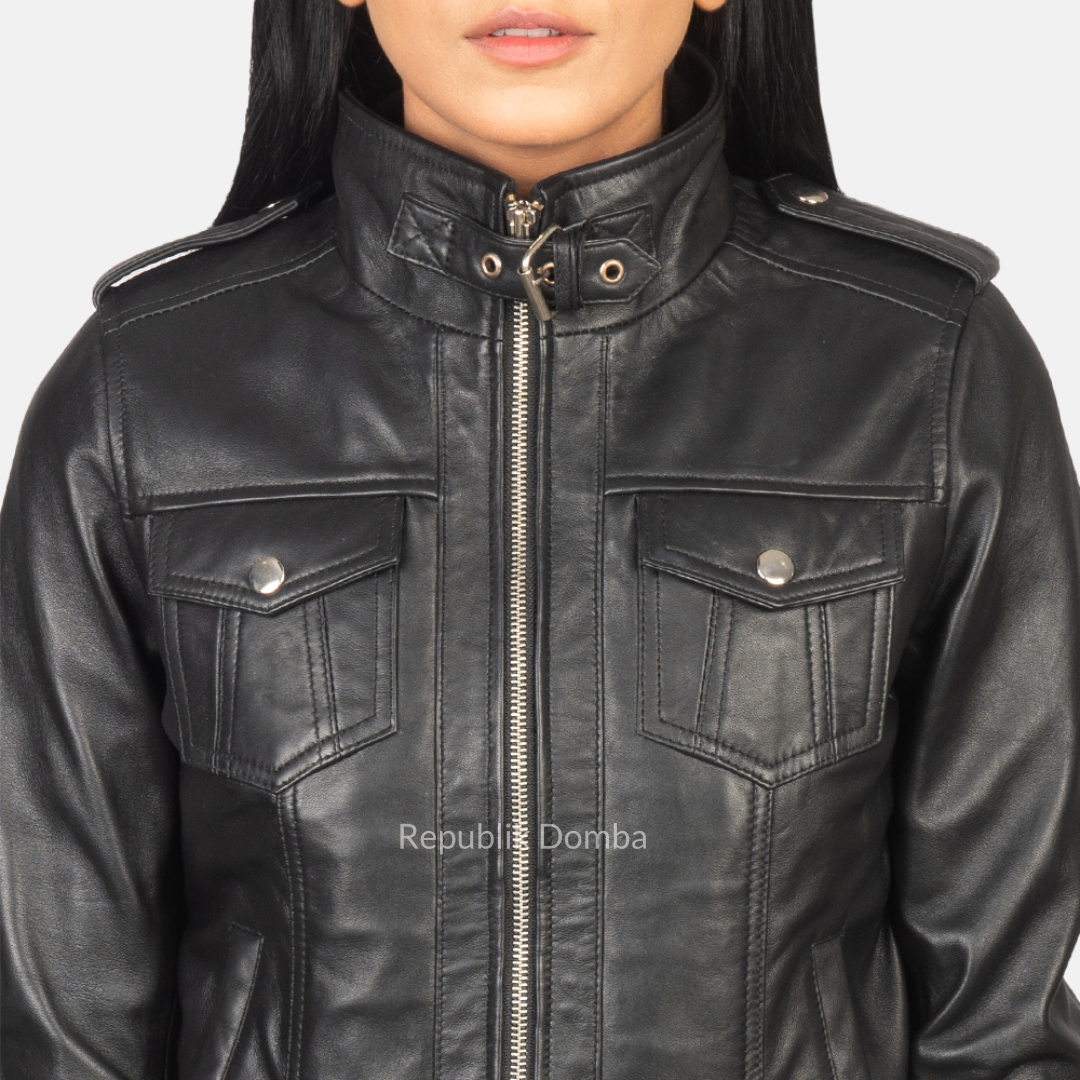 Jaket Kulit Wanita Bomber - WCB 405
