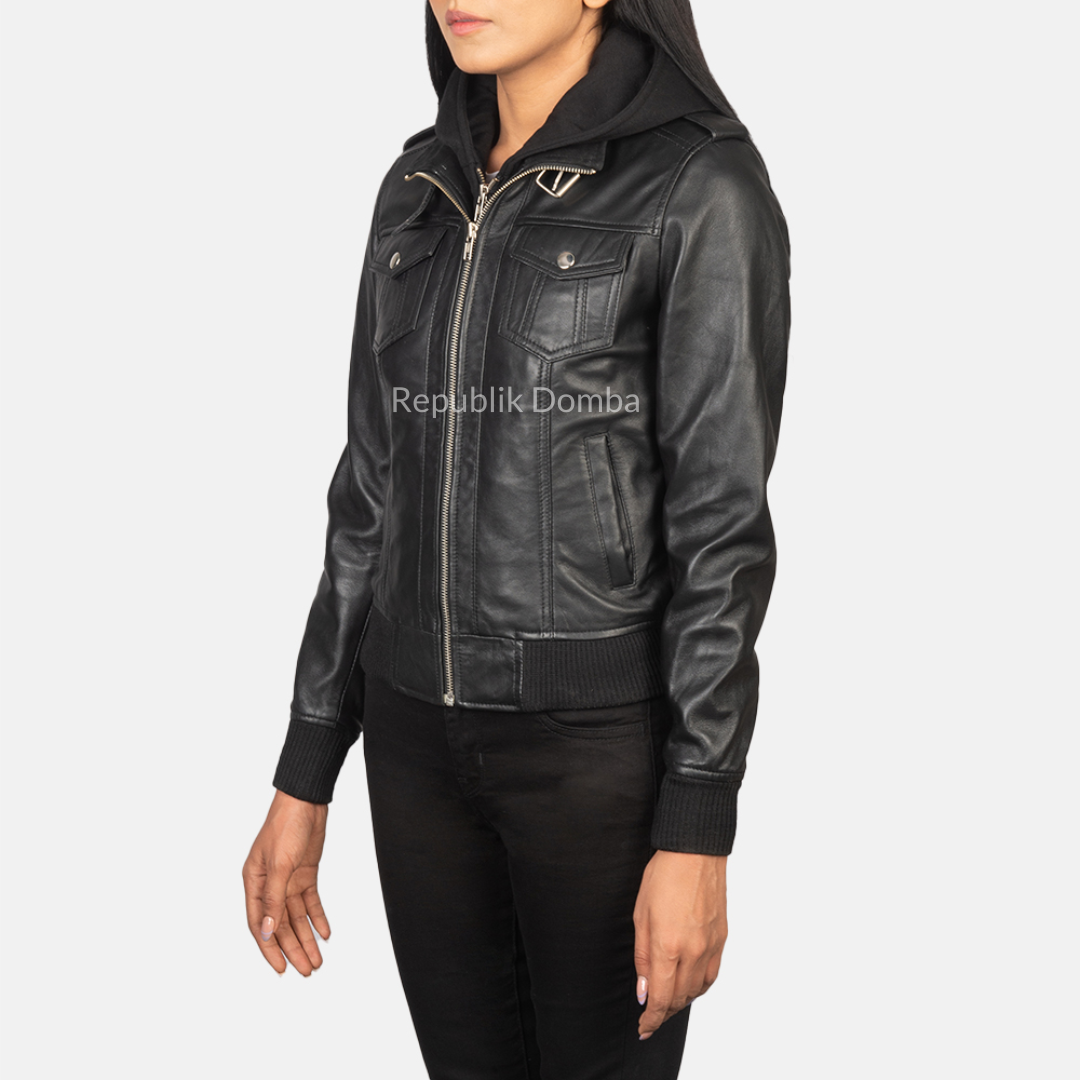 Jaket Kulit Wanita Bomber - WCB 405