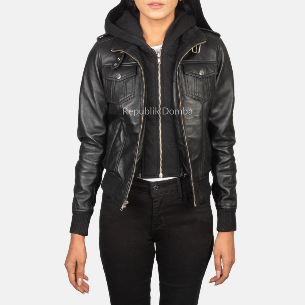 Jaket Kulit Wanita Bomber - WCB 405